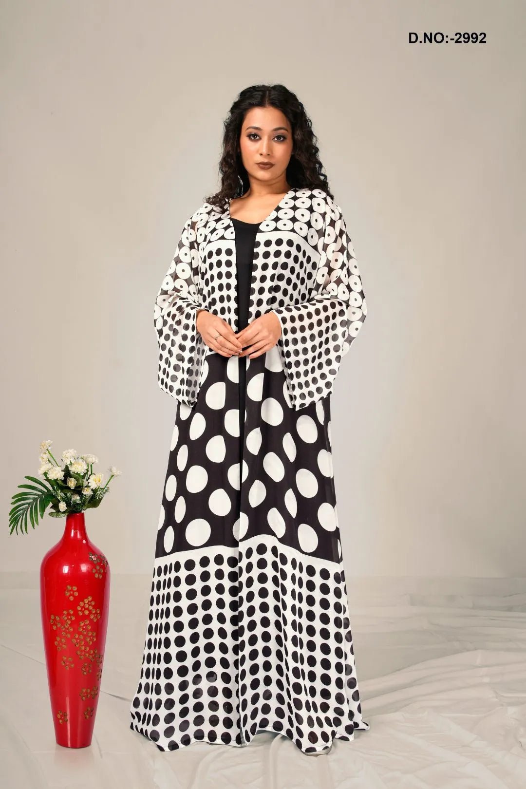 Weightless Shrug in Monochrome Dot Symphony - غاجي والا إكسبورت Gajiwala Export