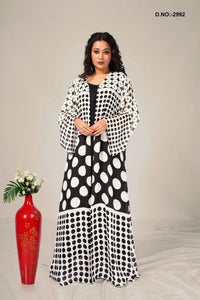 Weightless Shrug in Monochrome Dot Symphony - غاجي والا إكسبورت Gajiwala Export
