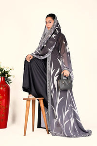 Weightless Shrug in Monochrome Leaf Elegance - غاجي والا إكسبورت Gajiwala Export