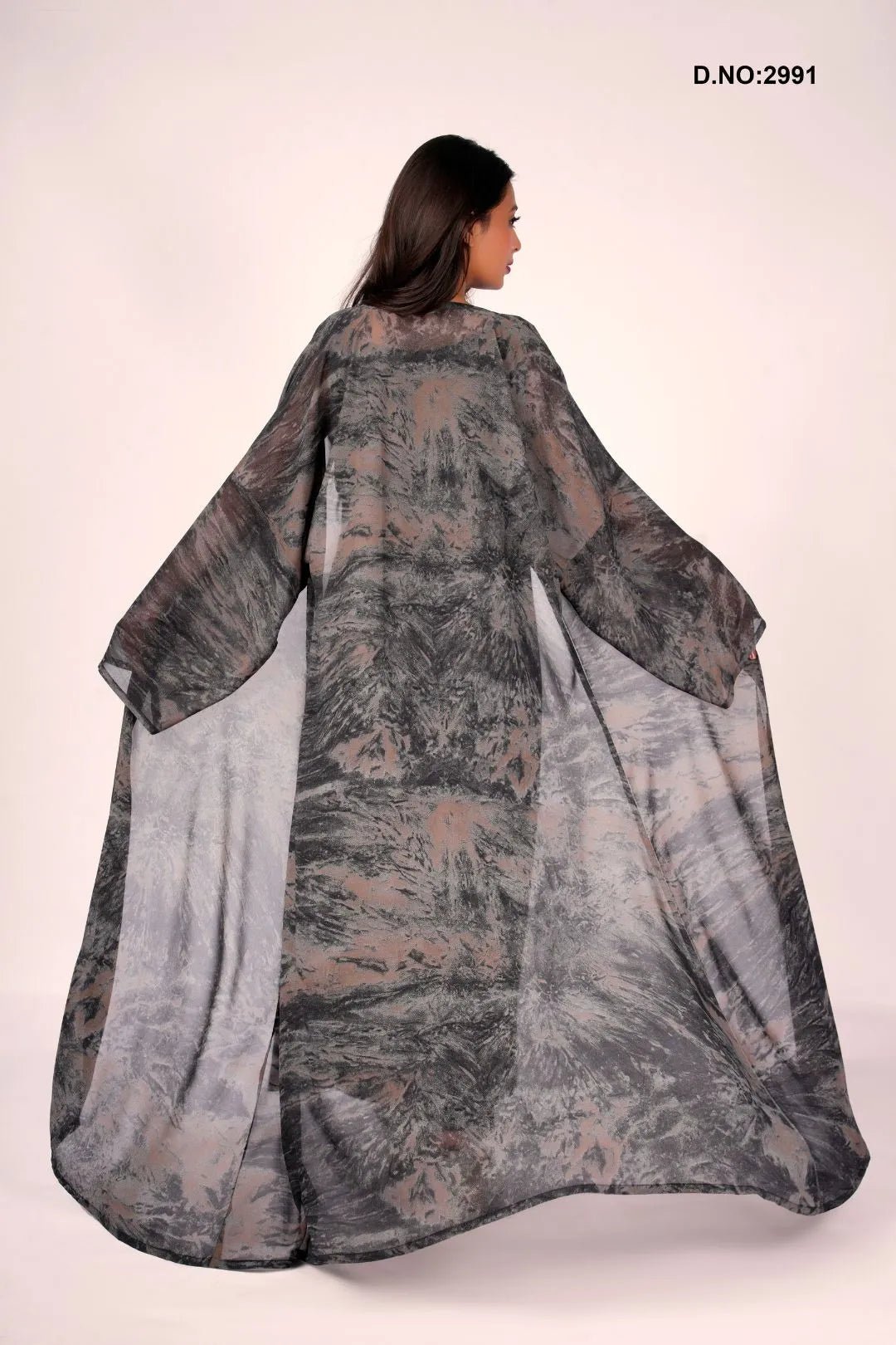 Weightless Shrug with Abstract Black - Gray Brushstroke - غاجي والا إكسبورت Gajiwala Export