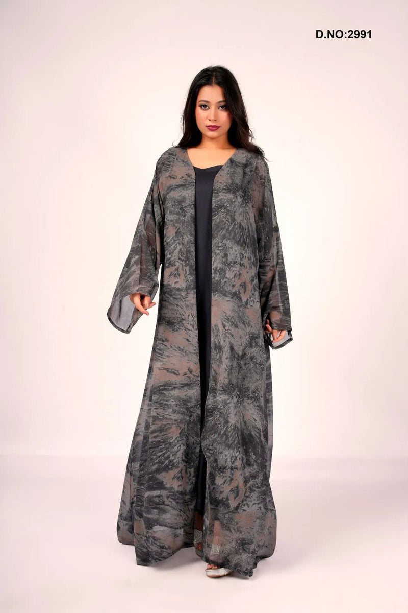 Weightless Shrug with Abstract Black - Gray Brushstroke - غاجي والا إكسبورت Gajiwala Export